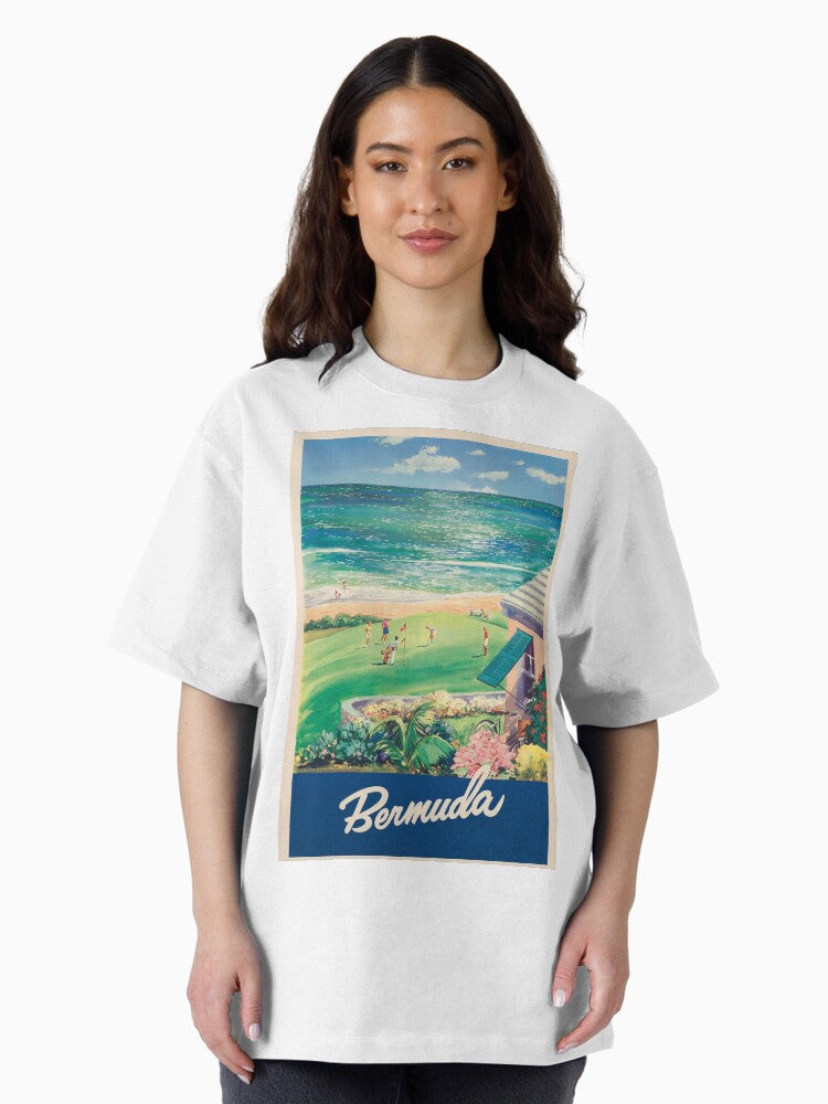 Bermuda vintage travel poster Oversized T-Shirt