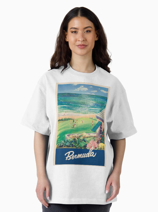 Bermuda vintage travel poster Oversized T-Shirt