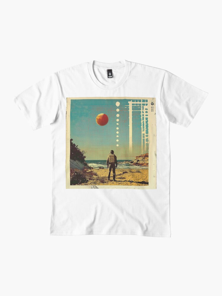 Astronaut : Stylish retro poster with graphic elements Premium T-Shirt