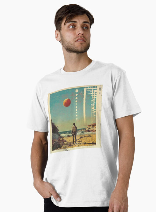 Astronaut : Stylish retro poster with graphic elements Premium T-Shirt